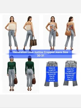 Generation Love Justine Cropped Jeans Size 30-31